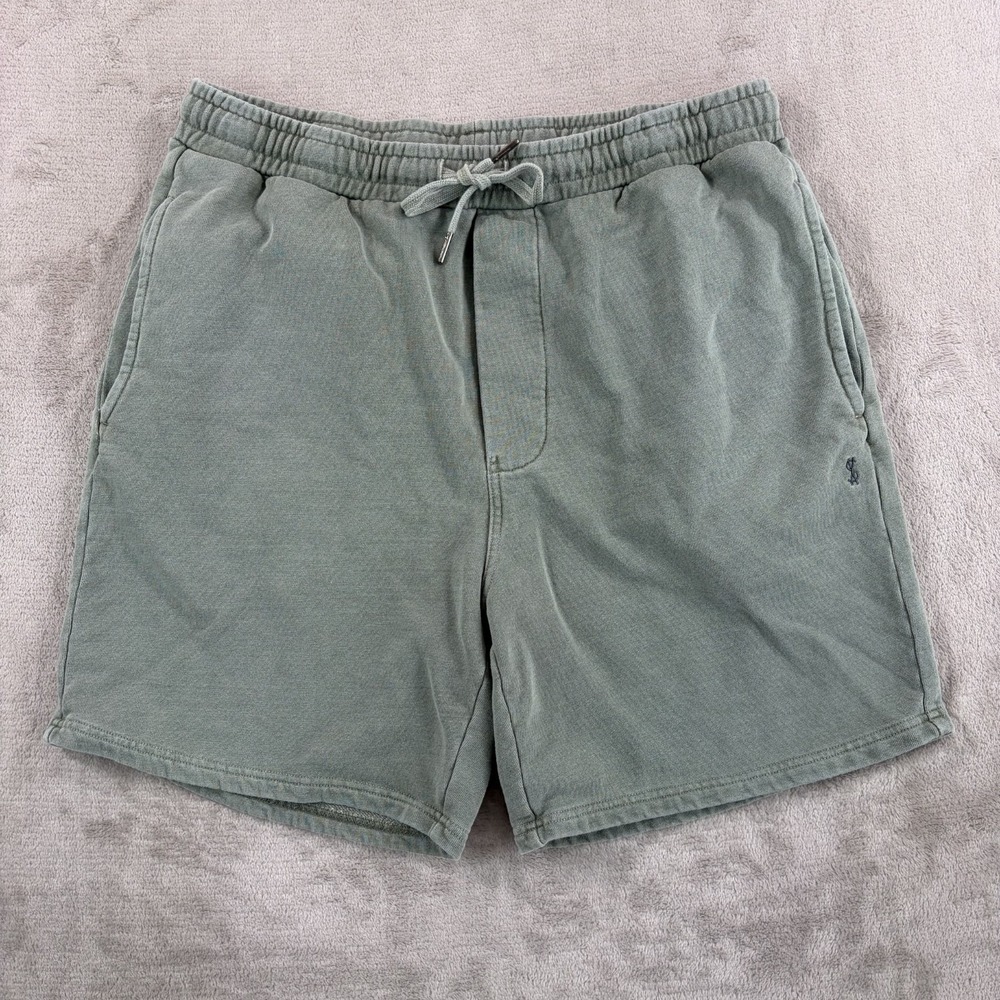 Ksubi 4 x 4 Lofi Track Cotton Shorts Green Men Large Drawstring Waistband $140